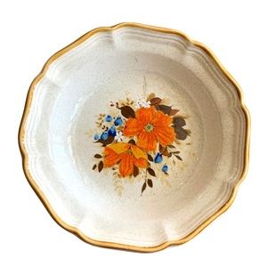 5 vintage Mikasa Flower Fest bowls.  Dishwasher and oven safe